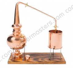 Copper Alembic Still Whisky with Wooden Base