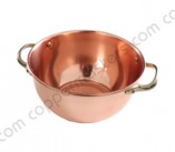 Copper Bowl with Brass Handles